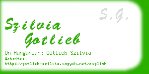 szilvia gotlieb business card